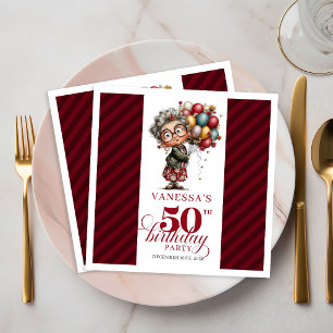 50. Geburtstag Lustige Alte Dame Servietten Party