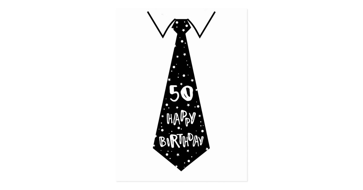 50 Geburtstag Lustige Geburtstagskarte Krawatte Postkarte Zazzle Ch
