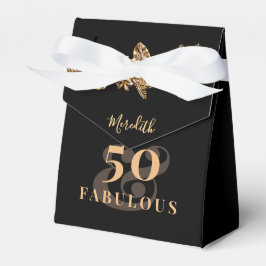 50. Geburtstag Luxus Golden Blume Elegante Klasse Geschenkschachtel