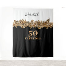 50. Geburtstag Luxus Golden Blume Elegante Klasse