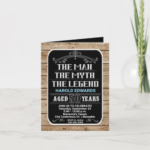 50. Geburtstag Mann, Myth, Legend Dankeschön Karte