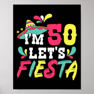 50. Geburtstag mexikanisches Party ich bin 50 Let' Poster