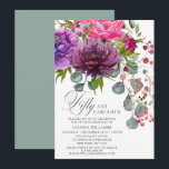 50. Geburtstag mit fantasievoller Elegant Einladung<br><div class="desc">50. Geburtstag Einladungen mit elegantem, elegantem Flair. Freuen Sie sich auf ein stilvolles Bouquet in Aquarellfarben in Rosa, lila und bordeauxfarben mit Grün. Fügen Sie einfach Ihren eigenen Text für Ihre Einladungen zum 50. Geburtstag hinzu. Personalisiert, indem Sie den Text in den dafür vorgesehenen Textfeldern bearbeiten. Entworfen von ©Evco Studio...</div>