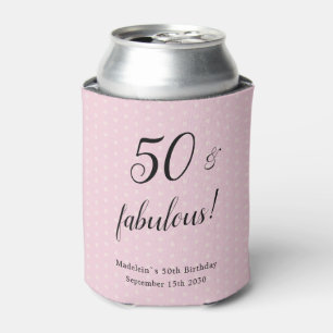 50. Geburtstag mit üppigem Blush Pink Black Dosenkühler