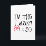50. Geburtstag Mittelfinger Salute Karte<br><div class="desc">50. Geburtstagsgeschenke. Funny 50. Geburtstag Mittelfinger Sprichwort auf T - Shirt & einzigartige 50. Geschenkideen. Finden Sie den Spaß in diesem Big 5-0 Geburtstag und drehte einen Vogel auf 50. Das ist ein Meilenstein! Die lustigste 50. Geburtstagsparty Spaß Geschenkidee aller Zeiten und ideal für Damen und Herren. Beste Preise &...</div>