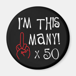 50. Geburtstag Mittelfinger Salute Magnet