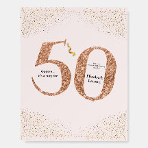 50. Geburtstag Moderne Minimalistische Imitate Gol