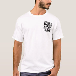 50. Geburtstag Mono Look 50 Custom Foto und Name T-Shirt