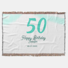 50. Geburtstag Name Datum Jahr grün Pastell fett