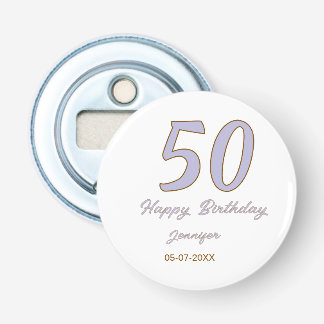 50. Geburtstag Name Datum Jahr lila braun Mode Flaschenöffner