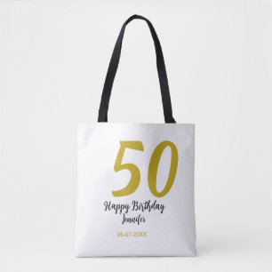 50. Geburtstag Name Datum Jahr schwarze Vorlage ge Tasche