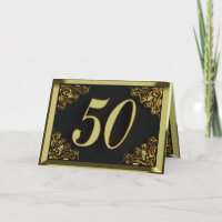 50. Geburtstag oder Jubiläum Regal Gold und Black