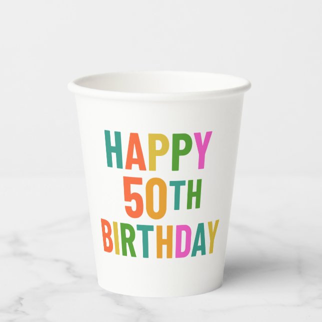 50. Geburtstag Pappbecher (Vorderseite)