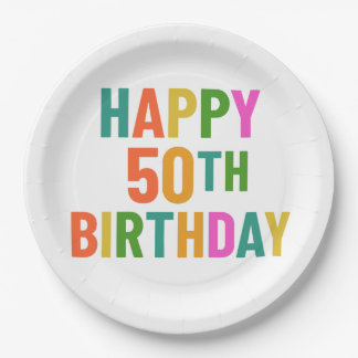 50. Geburtstag Pappteller