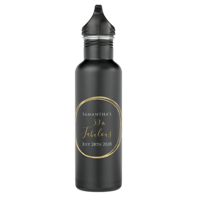 50. Geburtstag Personalisiert Edelstahlflasche (Rechts)