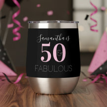 50. Geburtstag Personalisiert Schwarzes Rosa