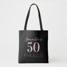 50. Geburtstag Personalisiert Schwarzes Rosa
