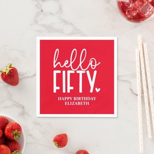 50. Geburtstag Personalisiert Serviette (Beispiel)