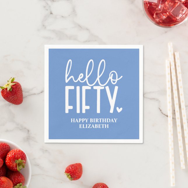 50. Geburtstag Personalisiert Serviette (Beispiel)