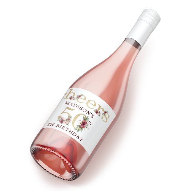 50. Geburtstag Personalisierte Goldflora (Von Creator hochgeladen)