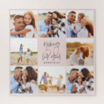 50. Geburtstag pink Girly Glitzer Foto Collage<br><div class="desc">50. Geburtstag moderne rosa mädchenhafte Glitzer Foto Collage Geschenk. Modernes Skripttextdesign. Teil einer Sammlung.</div>