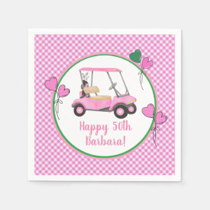 50. Geburtstag Pink Golf Theme Party Serviette