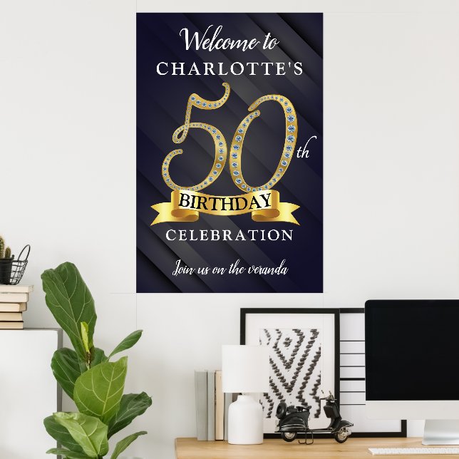 50. Geburtstag Poster (Heimbüro)