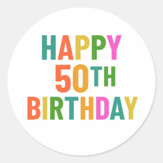 50. Geburtstag Runder Aufkleber