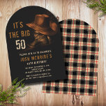 50. Geburtstag Rustikaler Cowboy-Hut und Lederstie Einladung<br><div class="desc">50. Geburtstag Rustic Cowboy Hat und Leder Boots Invitation bietet ein Paar Leder Cowboystiefel mit Hut und Ihre personalisierte 50. Geburtstagsfeier Einladung Informationen unten. Personalisieren Sie diese,  indem Sie den Text bearbeiten oder Text in den Textfeldern löschen. Erstellt von Evco Studio www.zazzle.com/store/evcostudio</div>