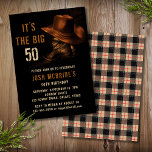 50. Geburtstag Rustikaler Cowboy-Hut und Lederstie Einladung<br><div class="desc">Dieses Design verfügt über ein Paar Ledercowboy-Stiefel mit Hut und Ihre personalisierte 50. Geburtstagsfeier Einladung unten. Personalisieren Sie den Text,  indem Sie ihn bearbeiten oder löschen in den Textfeldern #Party #invitations #lädt #50.00 Geburtstag #Geburtstag #Geburtstagsparty #50. #partyinvitations #personalized invitations</div>