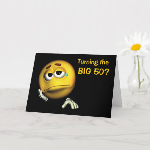 50. Geburtstag Sad Face Funny Karte