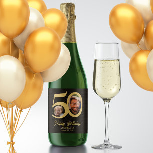 50. Geburtstag Schwarz Gold modern Foto
