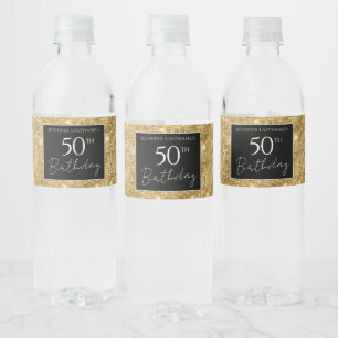 50. Geburtstag Schwarz und Gold Shimmer