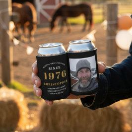 50. Geburtstag Schwarzes Gold mit Foto Dosenkühler