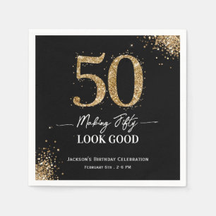 50. Geburtstag sieht gut aus Serviette