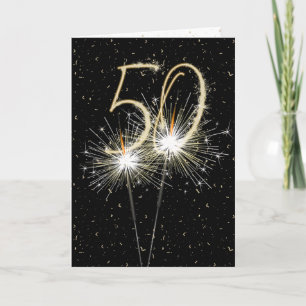 50. Geburtstag Sparkler Karte