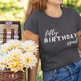 50 Geburtstag Squad Typografie Einfache moderne Cu Tri-Blend Shirt