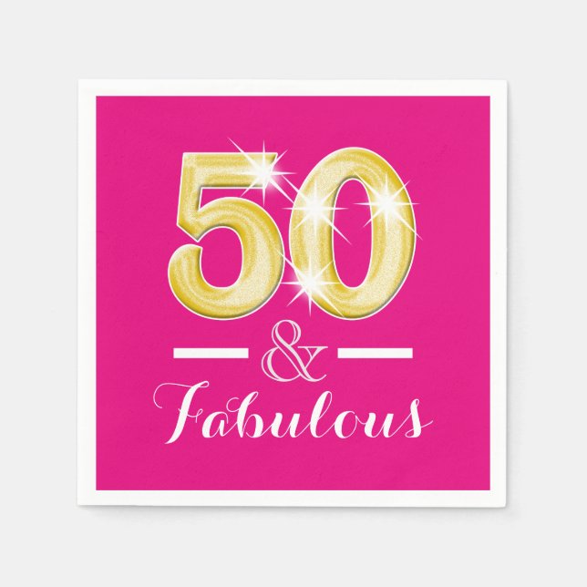50. Geburtstag und fabelhafte Frauen Serviette (Vorderseite)
