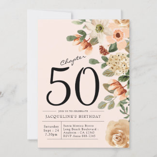 50. Geburtstag Vintag Einladung