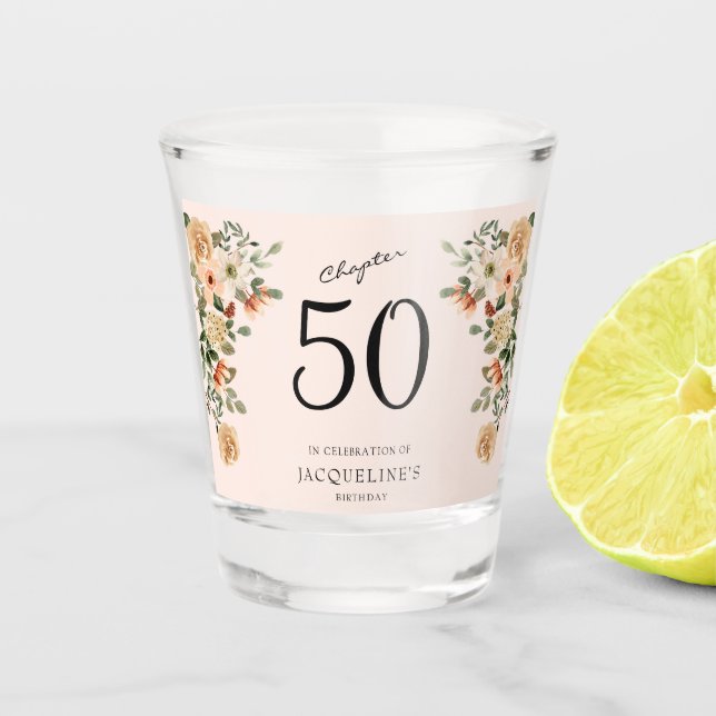 50. Geburtstag Vintag Schnapsglas (Vorderseite)