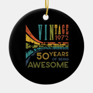 50. Geburtstag Vintage 1972 50. Geburtstag Keramik Ornament