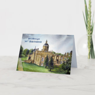 50. Geburtstag wünscht Castle Howard York Malerei Karte