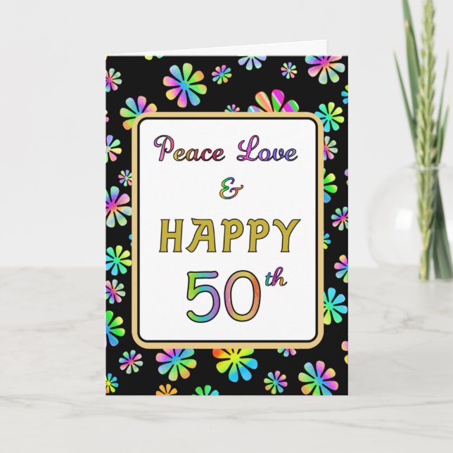50. Geburtstag wünscht Karte (Vorderseite)