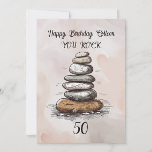 50. Geburtstag You Rock Grußkarte Einladung