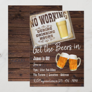 50. Geburtstag zum Bierwettbewerb Einladungen Rust