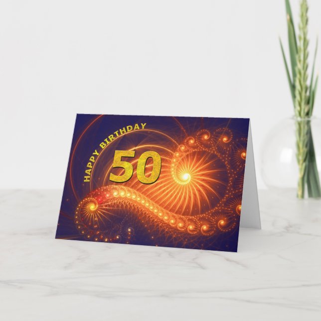50. Geburtstagkarte Karte (Vorderseite)