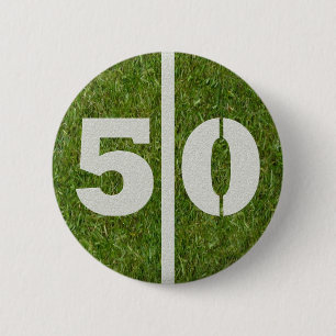 50. Geburtstags-Fußball-Yard-Knopf Button