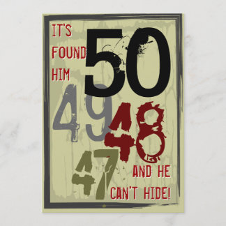50. Geburtstags-Grungy Count-down-Party Einladung