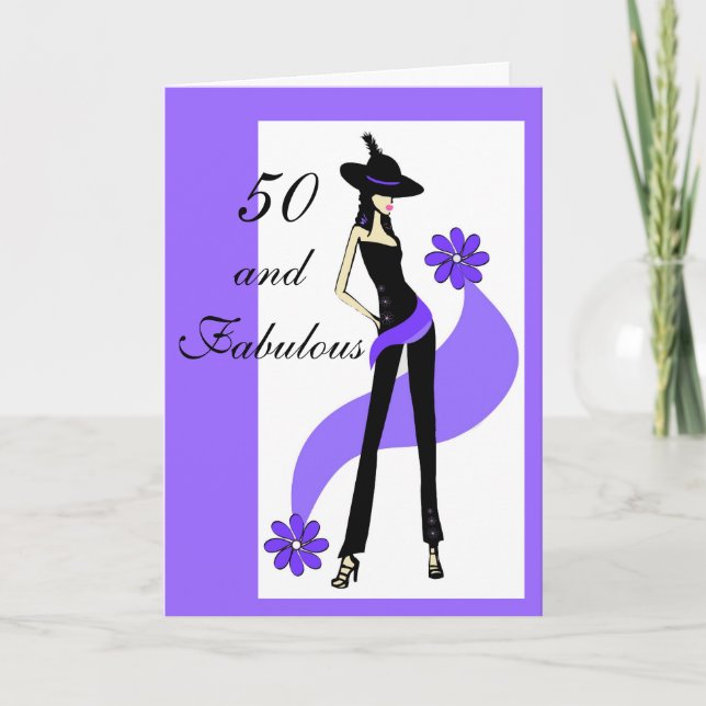 50. Geburtstags-Karte für Frauen Karte (Vorderseite)