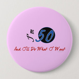 50. Geburtstags-Knopf Button